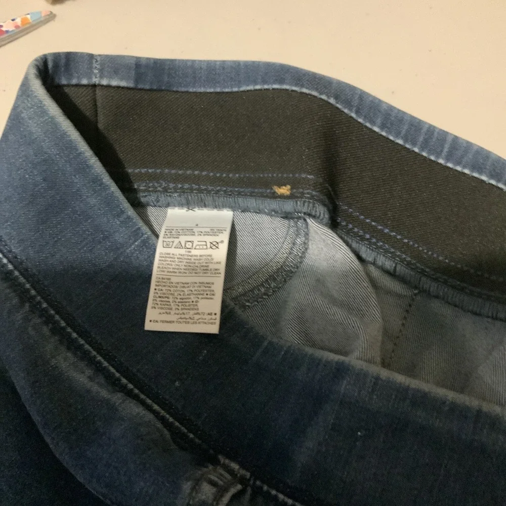 Old‎ Navy Rockstar Super Skinny Jeggings Womens 4 Mid Rise Blue Denim Pull On